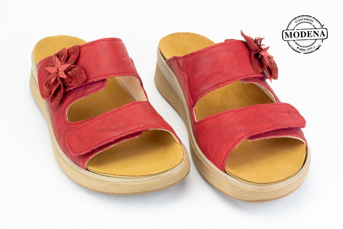 Modena schoenmode - slipper - rood slipper