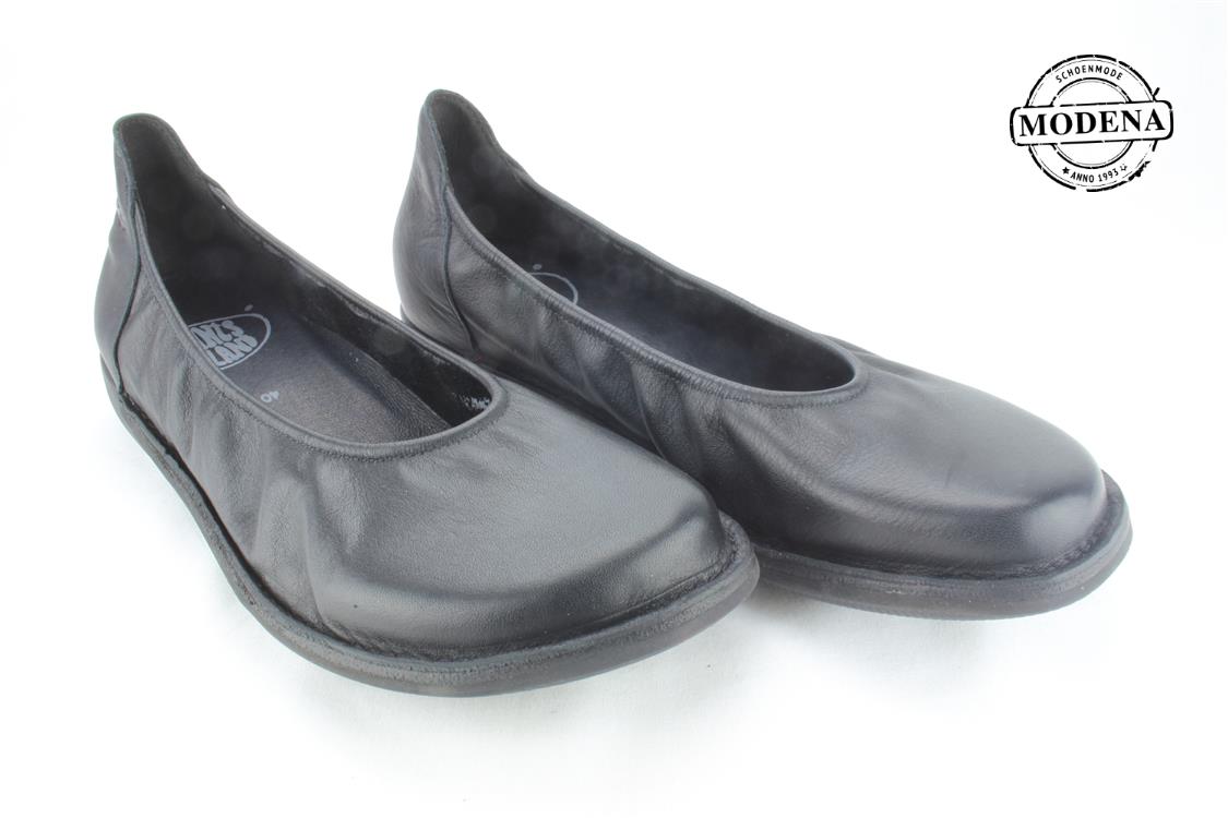 Modena schoenmode - ballerina natural - zwart ballerina