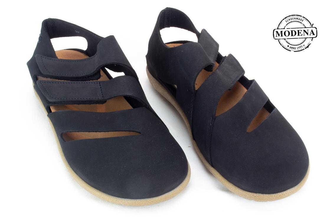 Modena schoenmode - Boston - zw open hiel 3 velcro