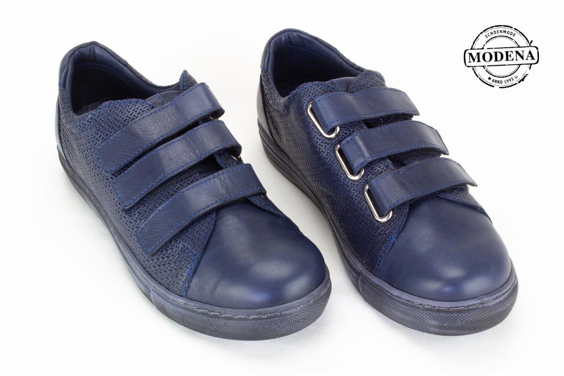 Modena schoenmode - 3 velcro - blauw 3 velcro
