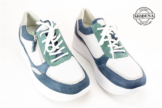 Detailpagina - Ander damesschoenen model: WIT-BLAUW-GROENE SNEAKER