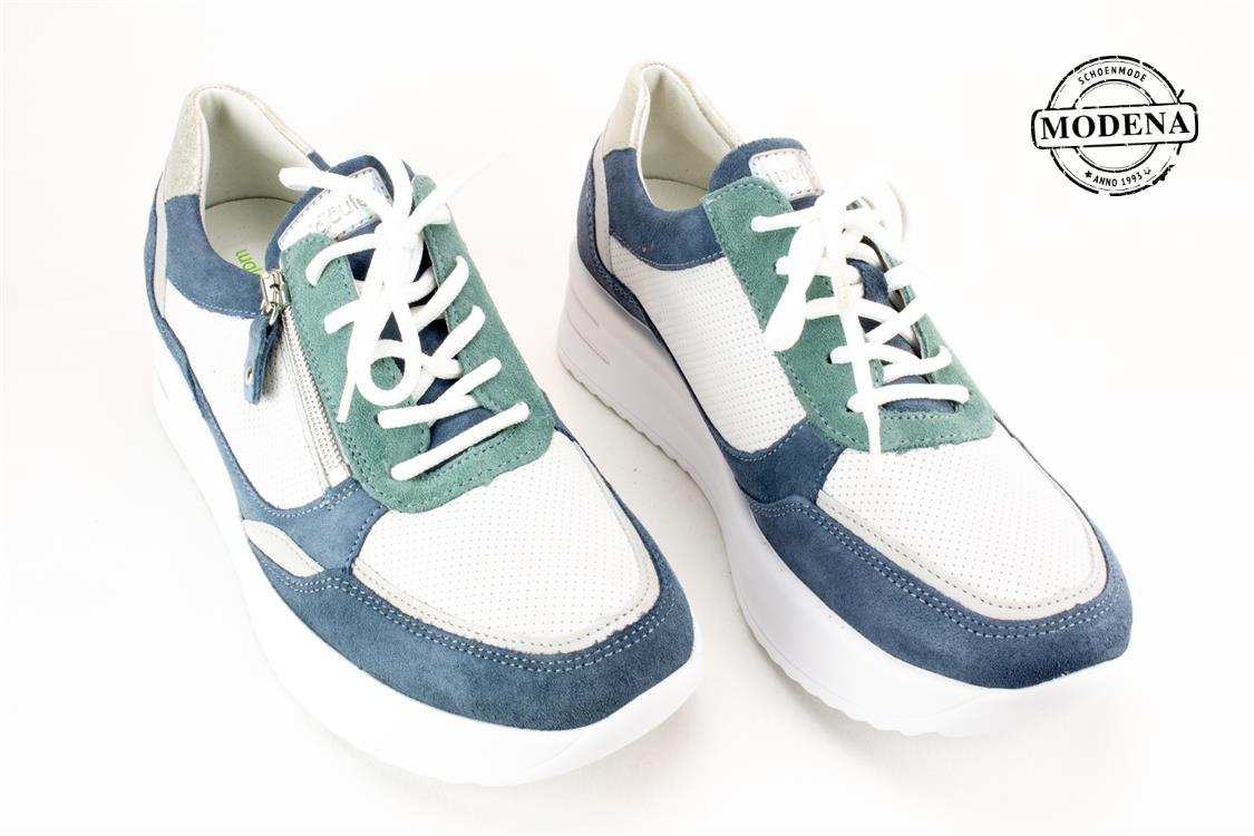Modena schoenmode - sneaker - bl-groene sneaker
