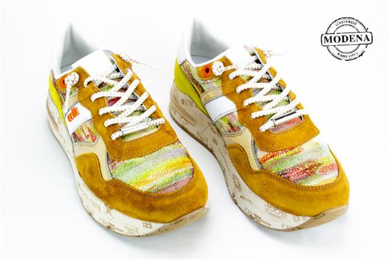 Detailpagina - Ander damesschoenen model: GEEL SNEAKER ELASTIEK