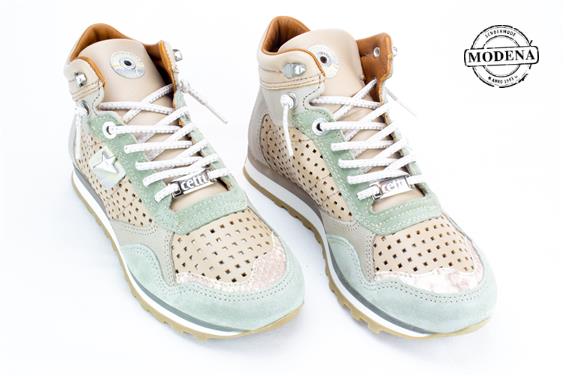 Detailpagina - Ander damesschoenen model: BEIGE - KHAKI HOGE SNEAKER