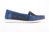 BLAUW MOCASSIN PERFOREE - Blauw