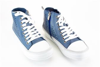 BLAUW/WIT HOGE BASKET BOORD