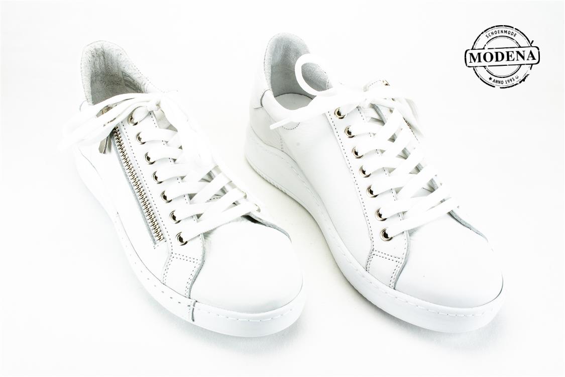 Modena schoenmode - sneaker kleur accenten - wit sneaker