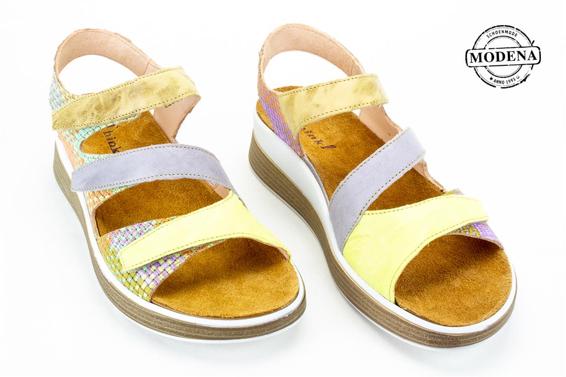 Modena schoenmode - sand 3 velcro - vlecht sandaal 3 velcro