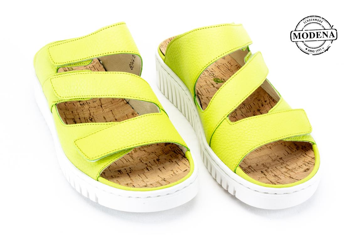 Modena schoenmode - sandaal enkelband - lime slipper