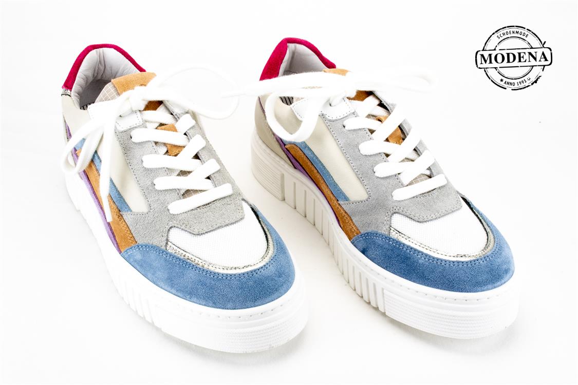 Modena schoenmode - sneaker - blauw mix sneaker