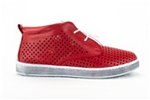 ROOD HALFHOGE PERFOREE - Rood