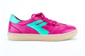 FUXIA SNEAKER GROENE STREEP - fuchsia