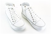 collectie damesschoenen - model WIT HOGE BASKET WITTE BOORD