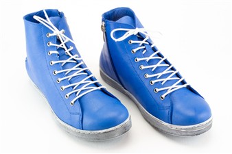 FEL BLAUW HOGE BASKET