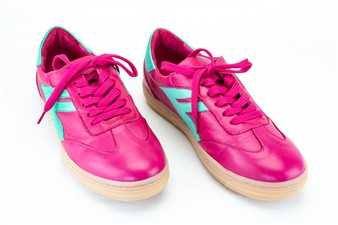 FUXIA SNEAKER GROENE STREEP