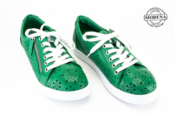Detailpagina - Ander damesschoenen model: GROEN LAGE ZIJ-RITS PERFOREE