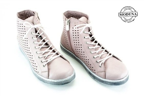 Detailpagina - Ander damesschoenen model: MAUVE HOGE BASKET PERFOREE