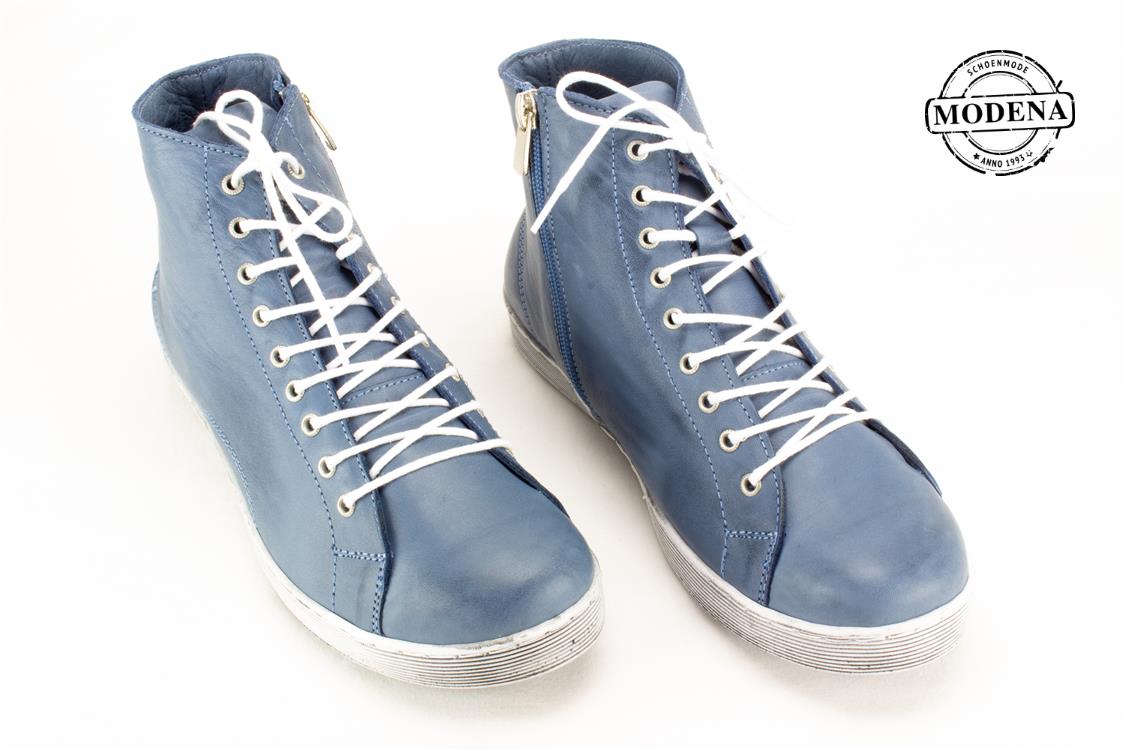 Modena schoenmode - hoge basket - inf blue hoge basket