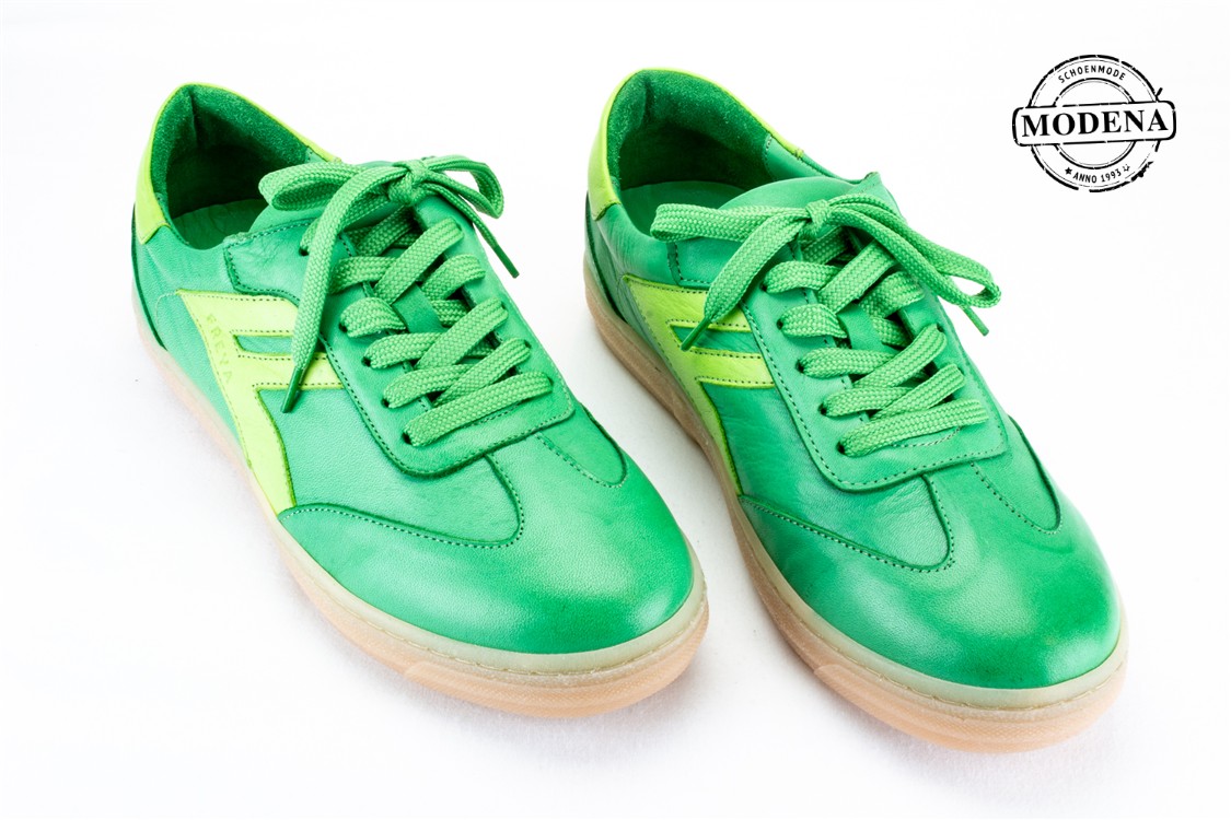 Modena schoenmode - sneaker streep - groen sneaker streep