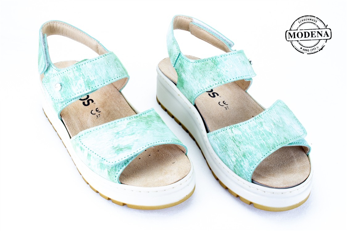 Modena schoenmode - sandaal sleehak - groen sandaal sleehak