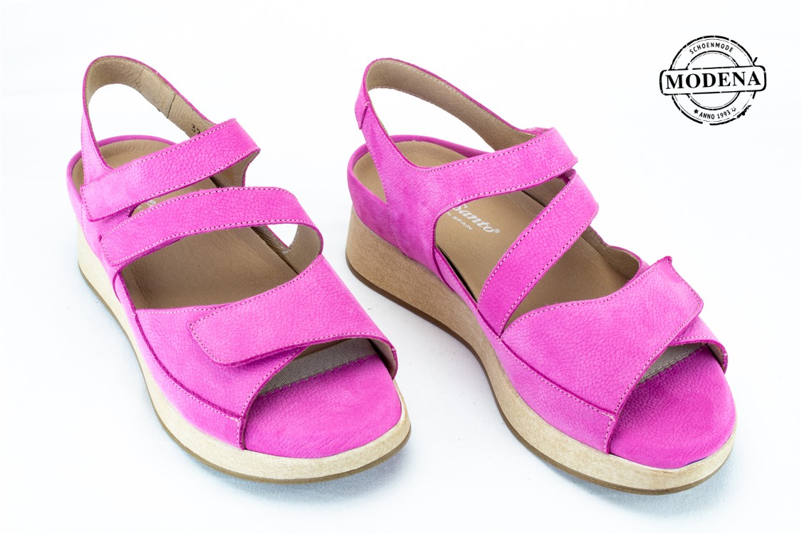 Modena schoenmode - sandaal - roze sandaal 3 velcro