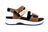 TAUPE MIX SANDAAL 3 VELCRO - Taupe