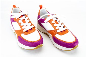 FUXIA-ORANJE-WIT SNEAKER
