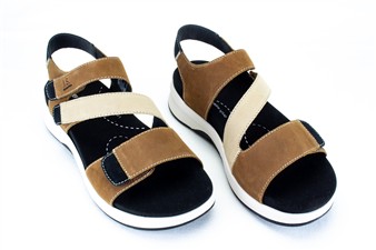 TAUPE MIX SANDAAL 3 VELCRO