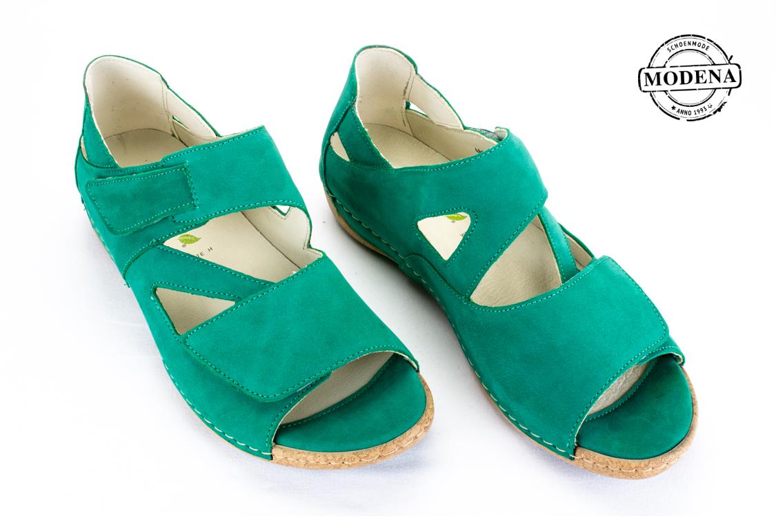 Modena schoenmode - sandaal toe hiel - groen sandaal toe hiel