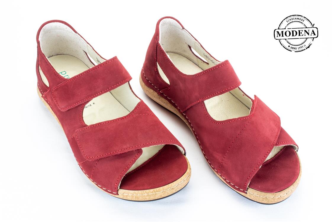 Modena schoenmode - sandaal toe hiel K - rood sandaal toe hiel k