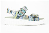 MULTI BLAUW SANDAAL VELCROS - Blauw