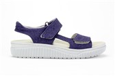BLAUW LINNEN SANDAAL VELCRO - Blauw