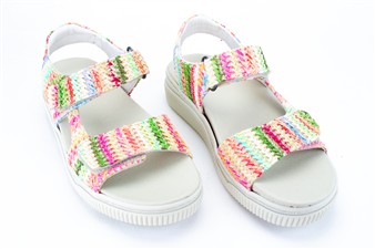 MULTI ROZE SANDAAL VELCRO