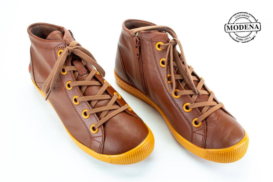 Modena schoenmode - hoge - brick-oranje hoge veter