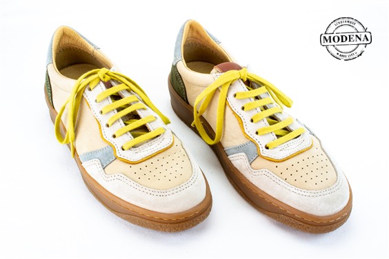 Detailpagina - Ander damesschoenen model: MULTI CREAM-YELLOW SNEAKER GEO