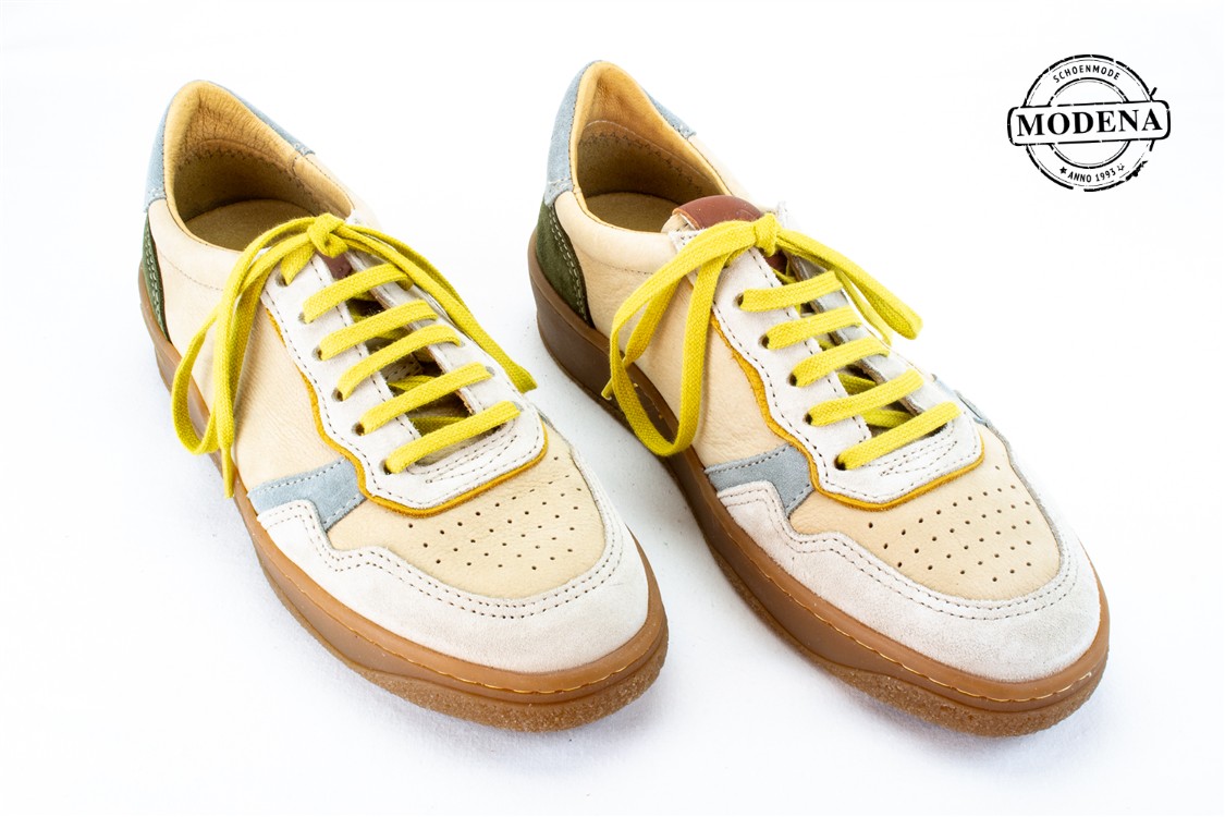Modena schoenmode - sneaker - multi cream yellow