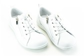 collectie damesschoenen - model WIT LAGE 2 RITSEN ELASTISCHE V
