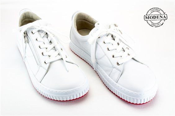 Detailpagina - Ander damesschoenen model: WIT LAGE MET ROOD AAN DE ZOOL