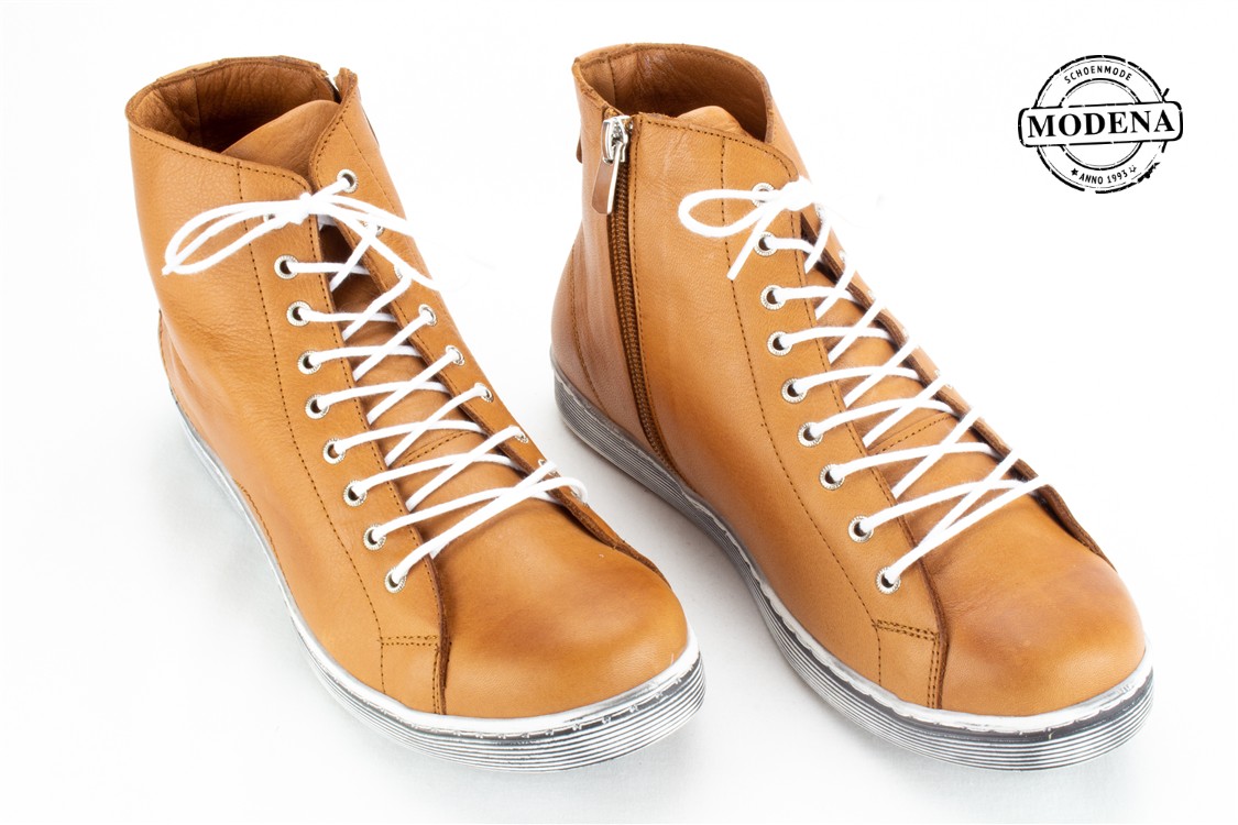 Modena schoenmode - hoge basket - camel hoge basket