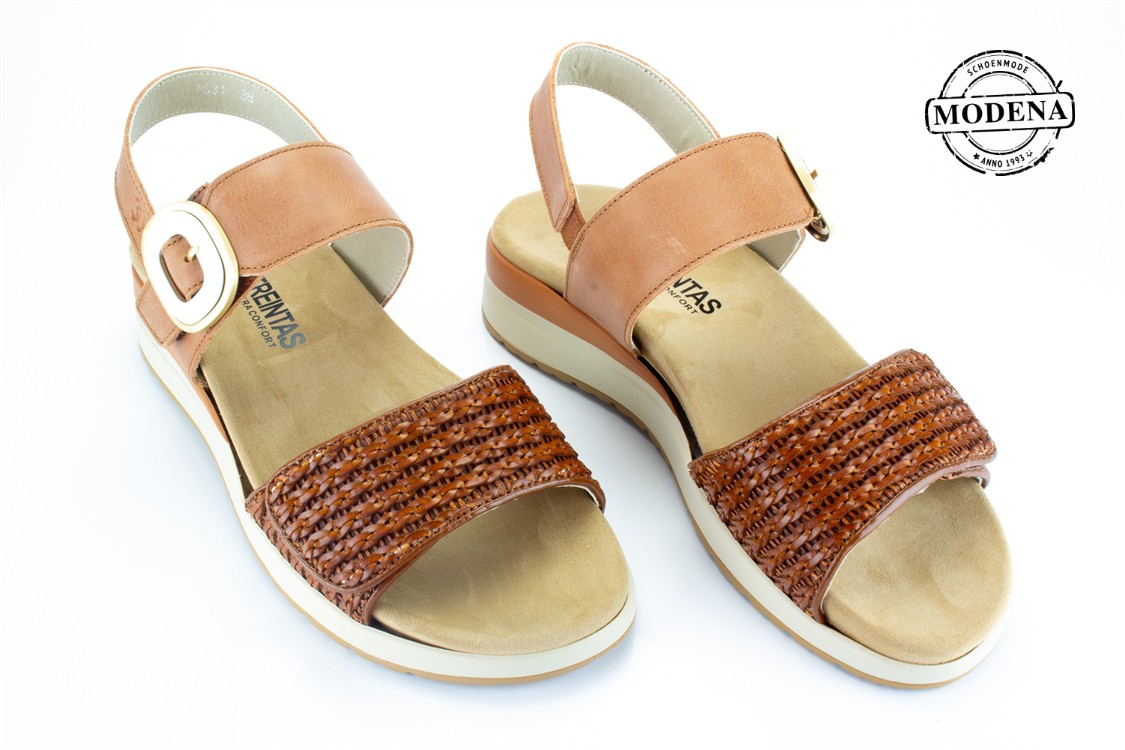 Modena schoenmode - sandaal gesp - camel sandaal gesp