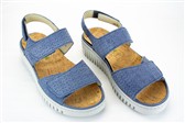 collectie damesschoenen - model BLAUW SANDAAL VELCRO K-BREEDTE