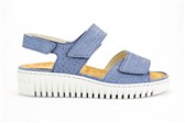 BLAUW SANDAAL VELCRO K-BREEDTE - Blauw