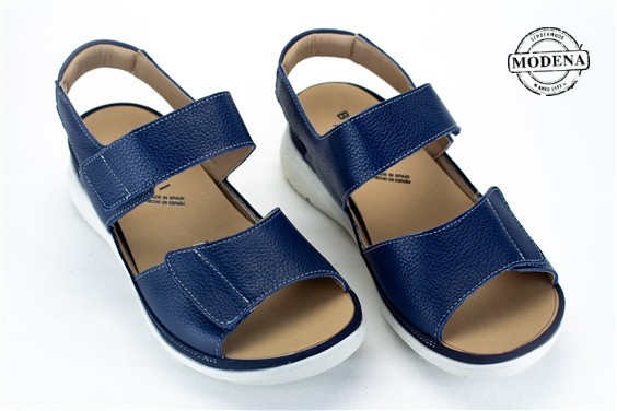 Detailpagina - Ander damesschoenen model: BLAUW SANDAAL VELCRO