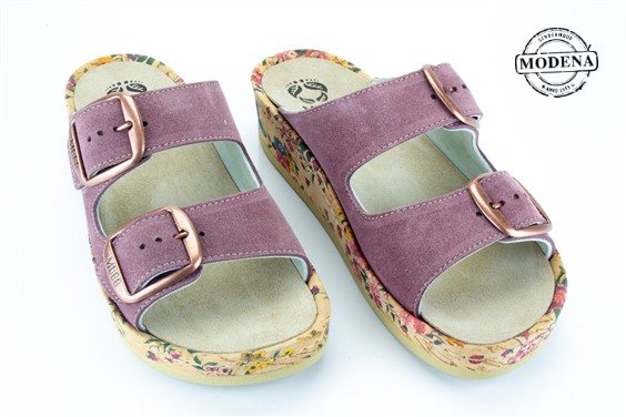 Detailpagina - Ander damesschoenen model: OUDROZE SLIPPER BLOEM-KURKZOOL