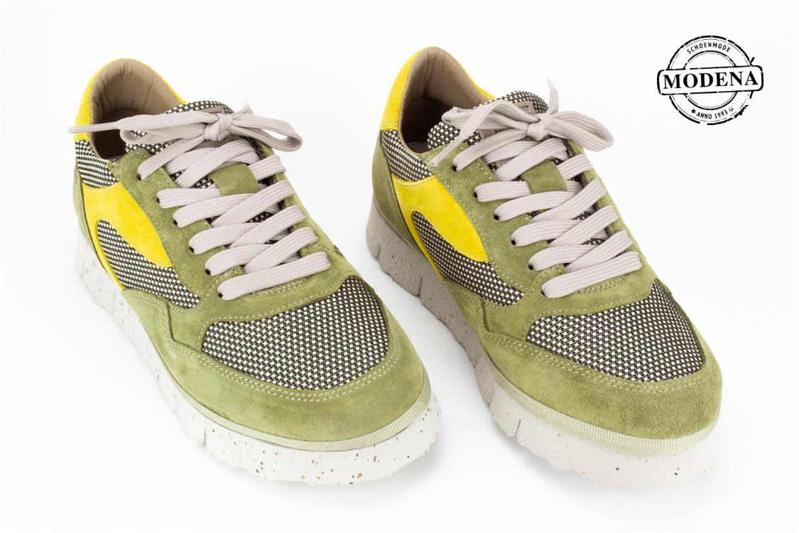 Modena schoenmode - sneaker - groen-geel sneaker