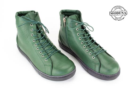 Detailpagina - Ander damesschoenen model: DONKER GROEN HOGE BASKET BOORD