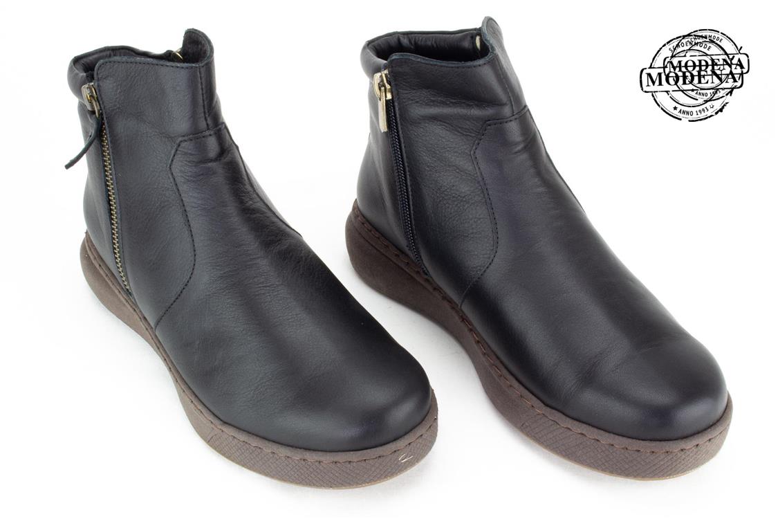Modena schoenmode - brute zool - zw 2 ritsen brute zool