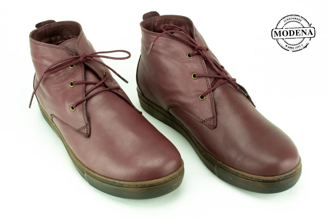 Modena schoenmode - mediumhoge pels - bordo mediumhoge pels