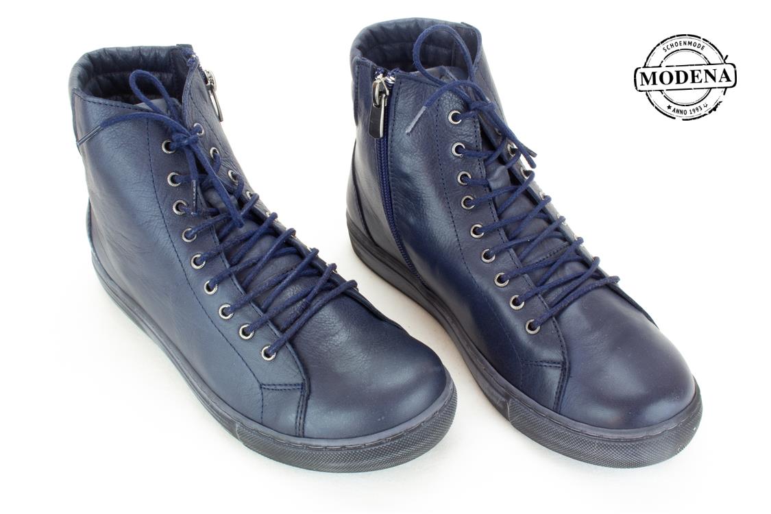 Modena schoenmode - hoge basket boord - d blauw hoge basket boord