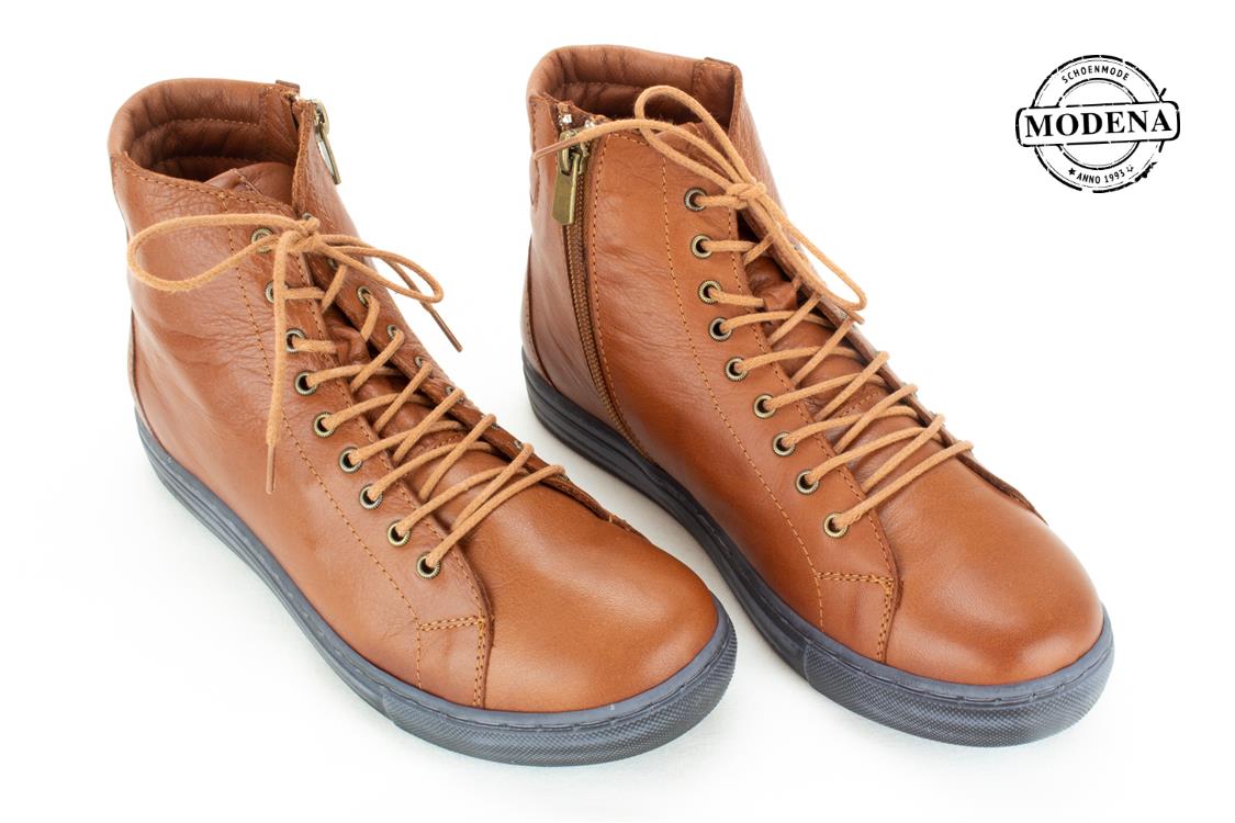 Modena schoenmode - hoge basket boord - kastanie hoge basket boor
